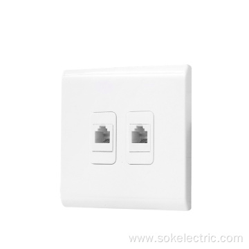 2Gang RJ11 TEL Socket Outlets Modern high quality